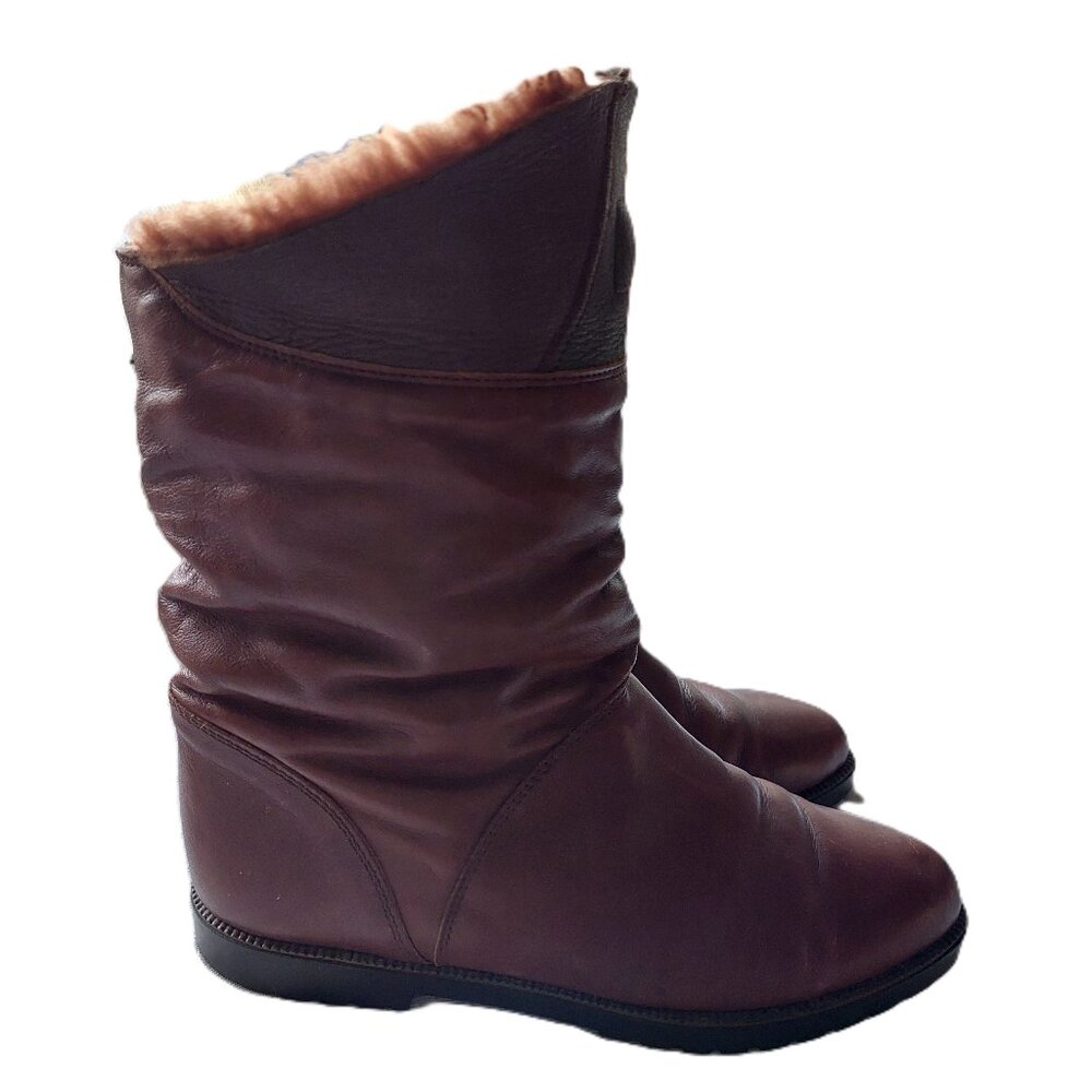 Creuport Italy Vintage 90s y2k Stiefel Boots In Brown, EU40/US 9